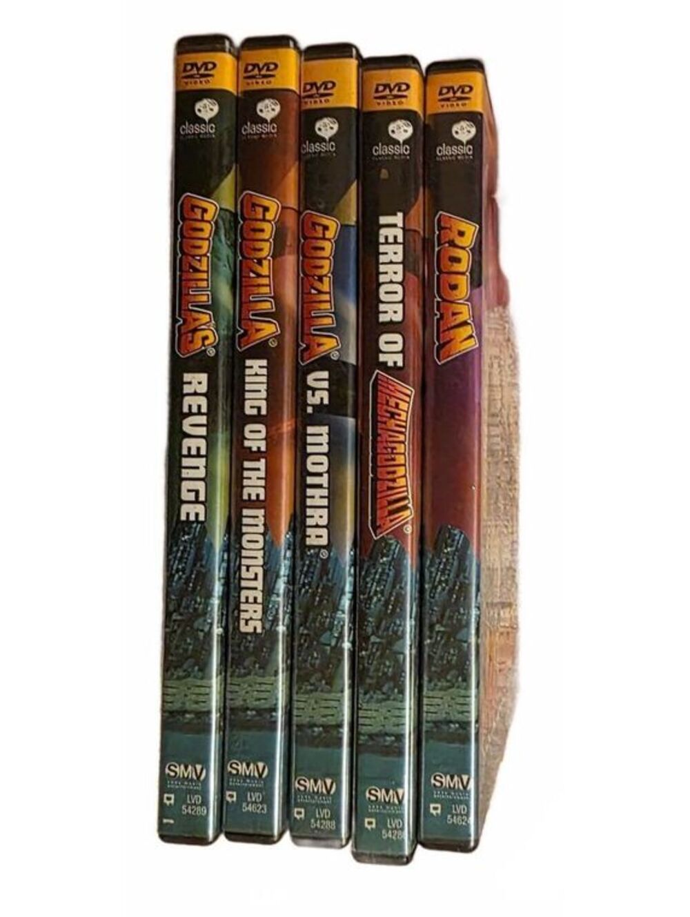 Vtg Classic Godzilla & Rodan DVD Movie Collection Set - 5 Films